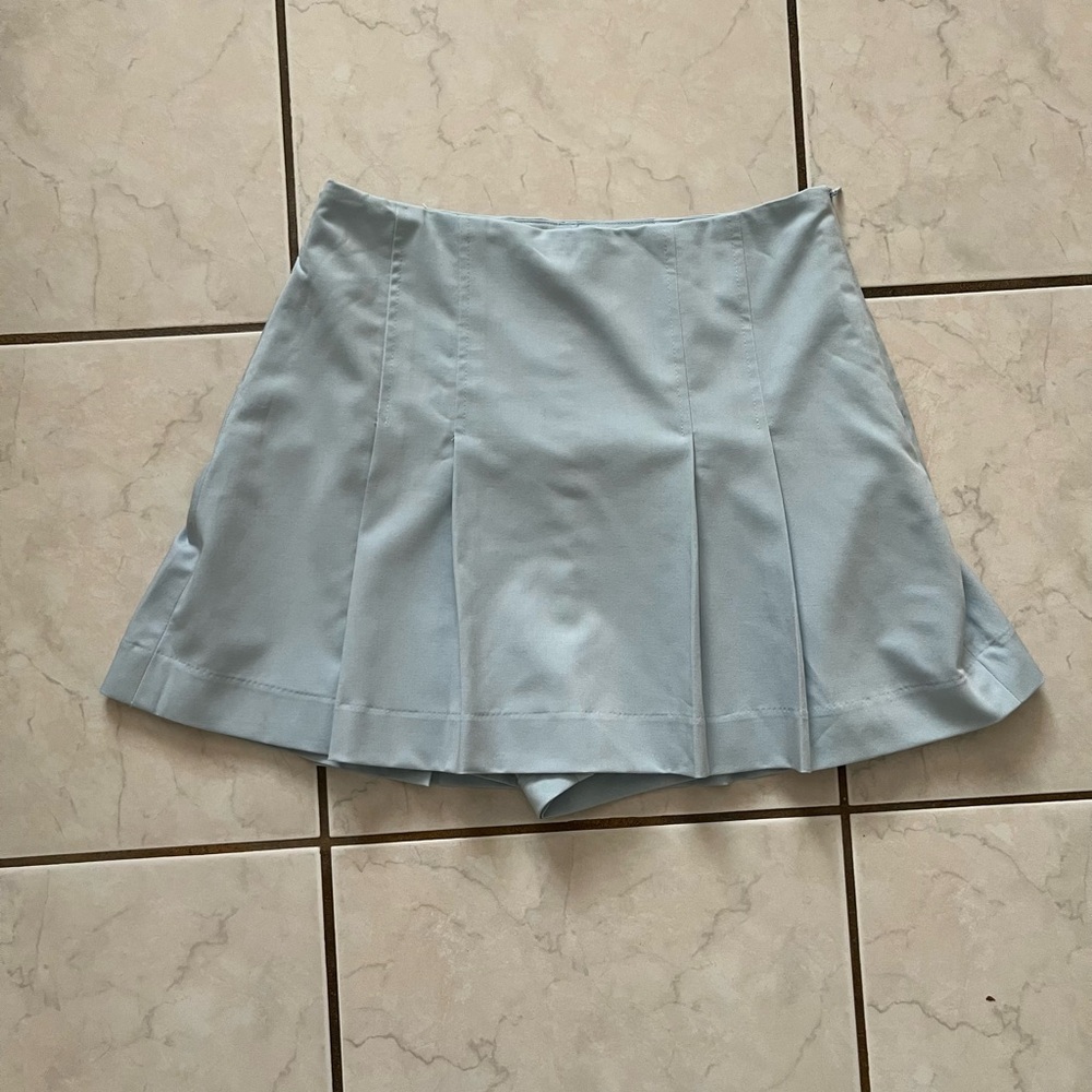 Zara Sky Blue Skater Skort